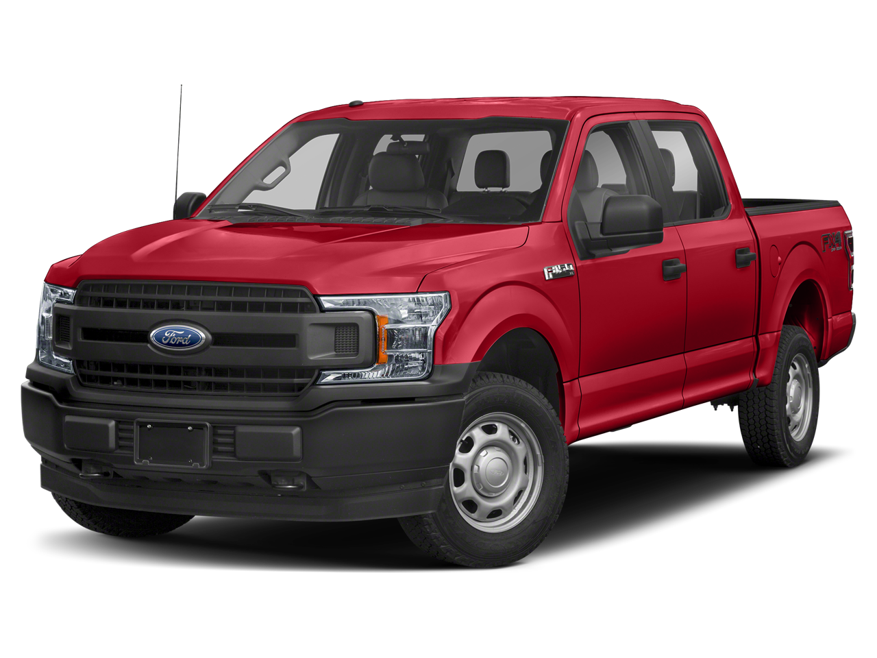 2019 Ford F-150 XL in Magma Red — front three-quarter view